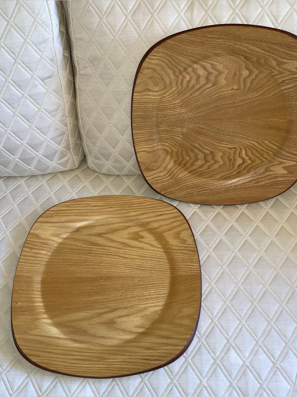 Mid Century Dansk 12" Wood Charger Plates or Platters
